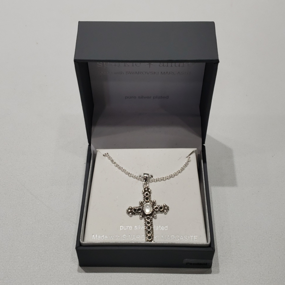 Sparkle Allure Swarovsky Crystal Cross Necklace